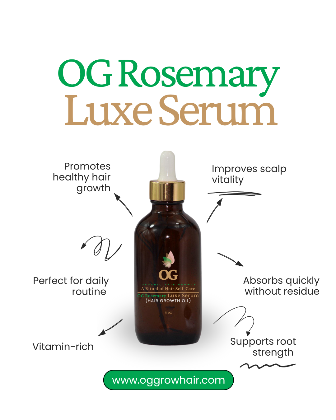 OG Rosemary Luxe Serum (Hair Growth Oil/Daily Drops)
