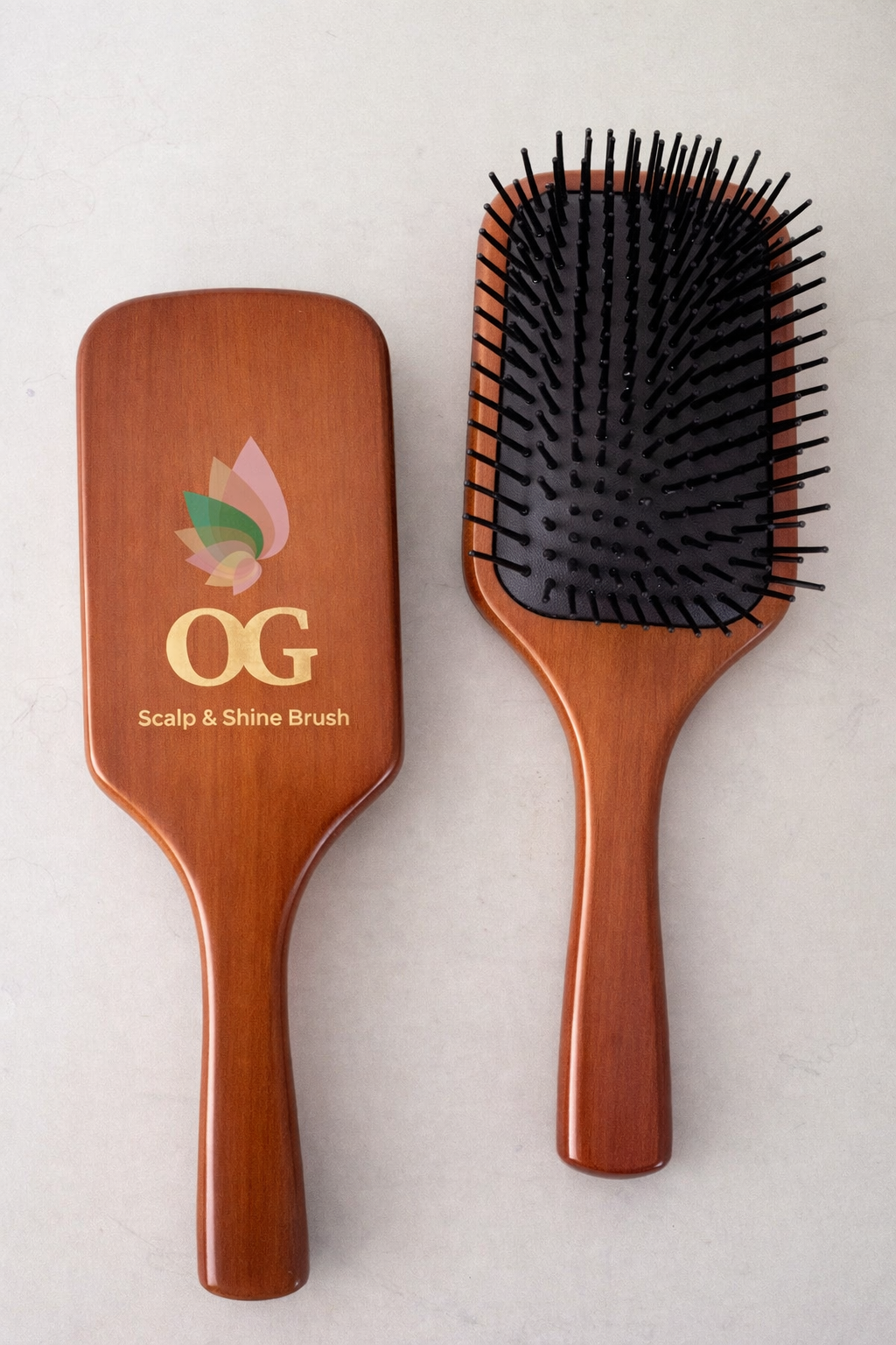 OG Wooden Hair Brush – Scalp Stimulation & Shine