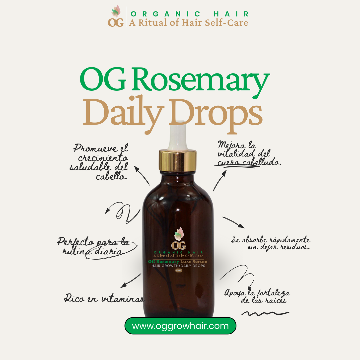 OG Rosemary Scalp & Hair Serum | OG Daily Drops